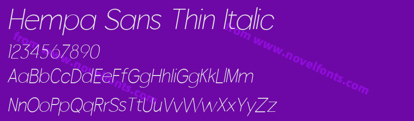 Hempa Sans Thin ItalicPreview Hempa Sans Thin ItalicPreview