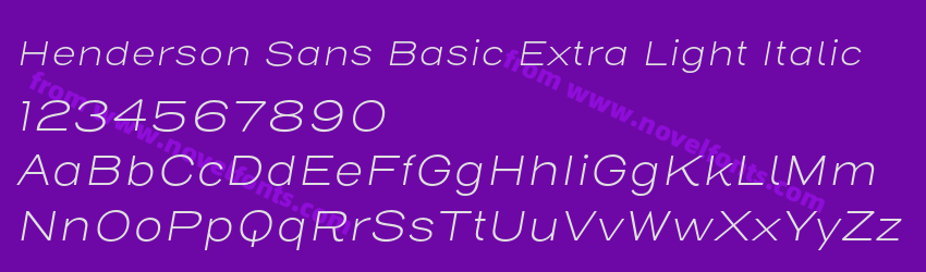 Henderson Sans Basic Extra Light ItalicPreview Henderson Sans Basic Extra Light ItalicPreview