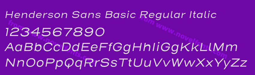 Henderson Sans Basic Regular ItalicPreview Henderson Sans Basic Regular ItalicPreview