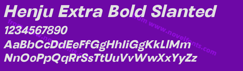 Henju Extra Bold SlantedPreview Henju Extra Bold SlantedPreview
