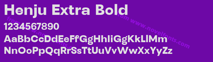 Henju Extra BoldPreview Henju Extra BoldPreview