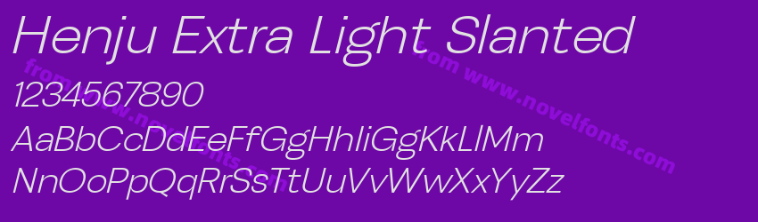 Henju Extra Light SlantedPreview Henju Extra Light SlantedPreview