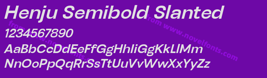 Henju Semibold SlantedPreview Henju Semibold SlantedPreview