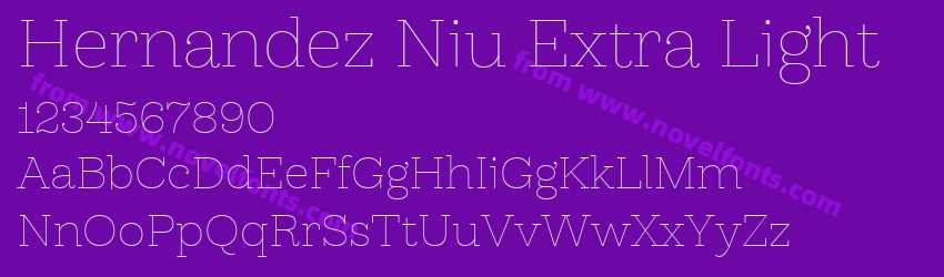 Hernandez Niu Extra LightPreview Hernandez Niu Extra LightPreview