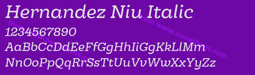 Hernandez Niu ItalicPreview Hernandez Niu ItalicPreview