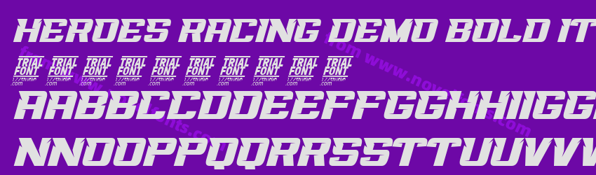 Heroes Racing Demo Bold ItalicPreview Heroes Racing Demo Bold ItalicPreview