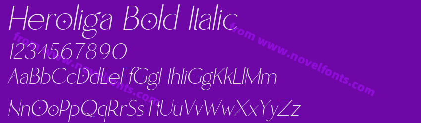 Heroliga Bold ItalicPreview Heroliga Bold ItalicPreview