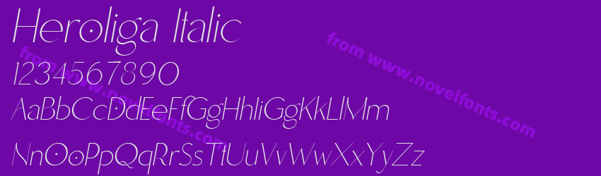 Heroliga ItalicPreview Heroliga ItalicPreview