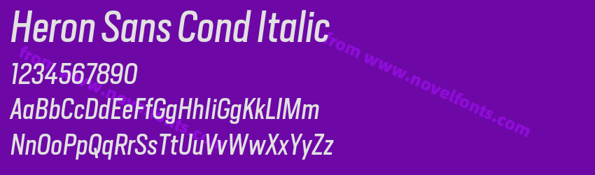 Heron Sans Cond ItalicPreview Heron Sans Cond ItalicPreview