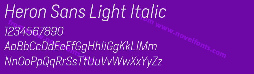 Heron Sans Light ItalicPreview Heron Sans Light ItalicPreview