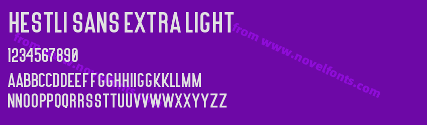 Hestli Sans Extra LightPreview Hestli Sans Extra LightPreview