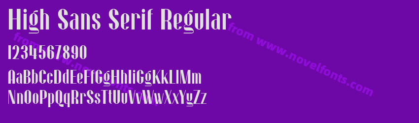 High Sans Serif RegularPreview High Sans Serif RegularPreview
