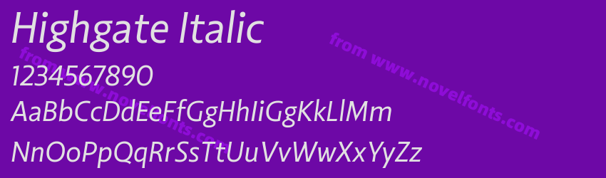 Highgate ItalicPreview Highgate ItalicPreview