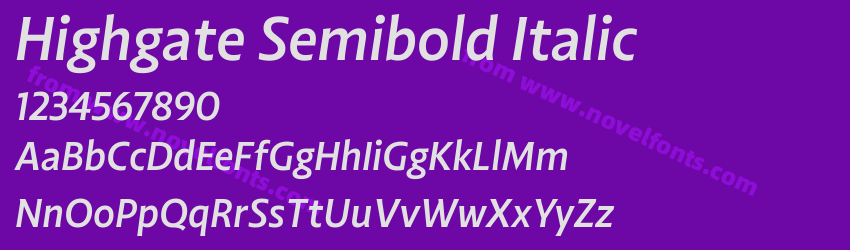 Highgate Semibold ItalicPreview Highgate Semibold ItalicPreview