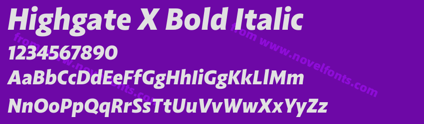 Highgate X Bold ItalicPreview Highgate X Bold ItalicPreview