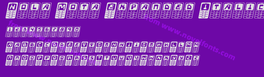Hola Mota Expanded ItalicPreview Hola Mota Expanded ItalicPreview