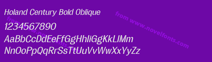 Holand Century Bold ObliquePreview Holand Century Bold ObliquePreview