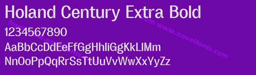 Holand Century Extra BoldPreview Holand Century Extra BoldPreview