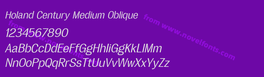 Holand Century Medium ObliquePreview Holand Century Medium ObliquePreview
