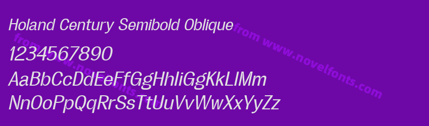 Holand Century Semibold ObliquePreview Holand Century Semibold ObliquePreview