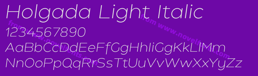 Holgada Light ItalicPreview Holgada Light ItalicPreview