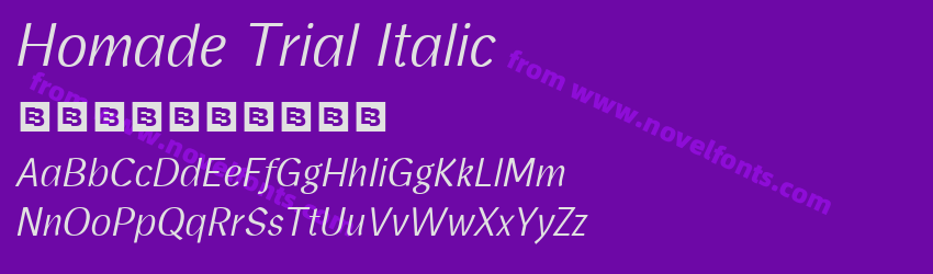 Homade Trial ItalicPreview Homade Trial ItalicPreview