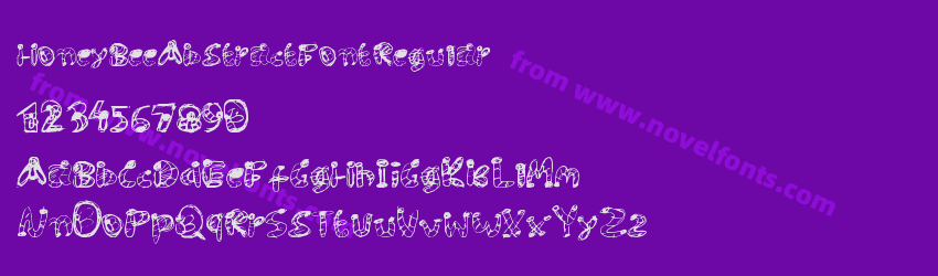 Honey Bee Abstract Font RegularPreview Honey Bee Abstract Font RegularPreview