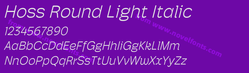Hoss Round Light ItalicPreview Hoss Round Light ItalicPreview