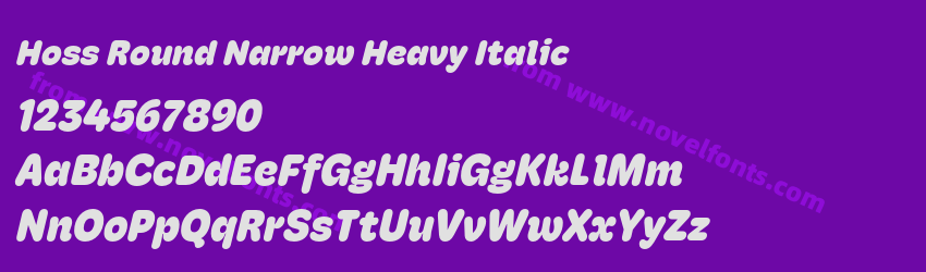 Hoss Round Narrow Heavy ItalicPreview Hoss Round Narrow Heavy ItalicPreview
