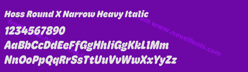 Hoss Round X Narrow Heavy ItalicPreview Hoss Round X Narrow Heavy ItalicPreview