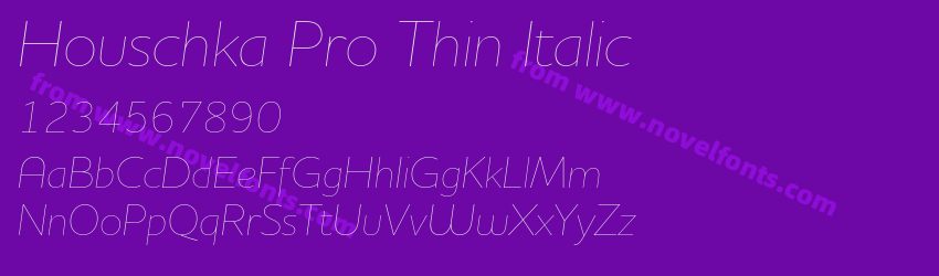 Houschka Pro Thin ItalicPreview Houschka Pro Thin ItalicPreview
