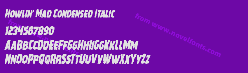 Howlin' Mad Condensed ItalicPreview Howlin' Mad Condensed ItalicPreview