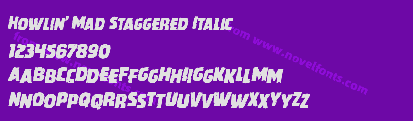 Howlin' Mad Staggered ItalicPreview Howlin' Mad Staggered ItalicPreview