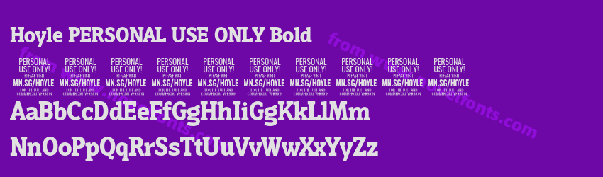 Hoyle PERSONAL USE ONLY BoldPreview Hoyle PERSONAL USE ONLY BoldPreview