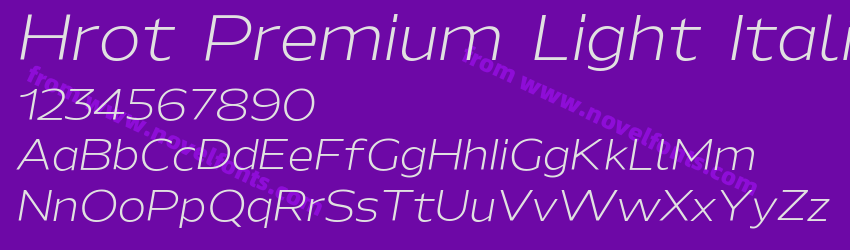Hrot Premium Light ItalicPreview Hrot Premium Light ItalicPreview