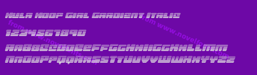 Hula Hoop Girl Gradient ItalicPreview Hula Hoop Girl Gradient ItalicPreview