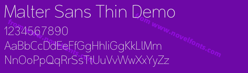 Malter Sans Thin DemoPreview