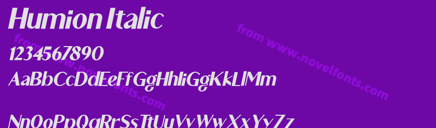 Humion ItalicPreview Humion ItalicPreview