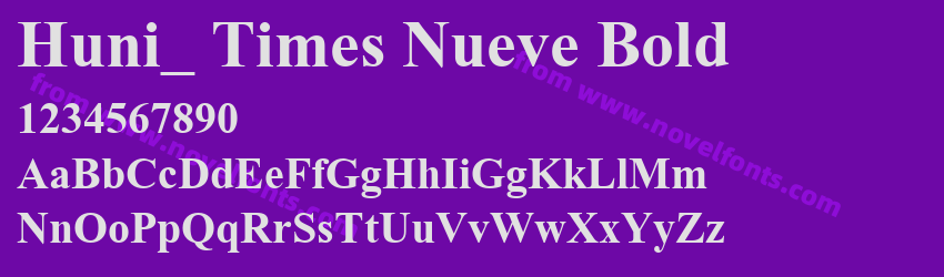 Huni_ Times Nueve BoldPreview Huni_ Times Nueve BoldPreview