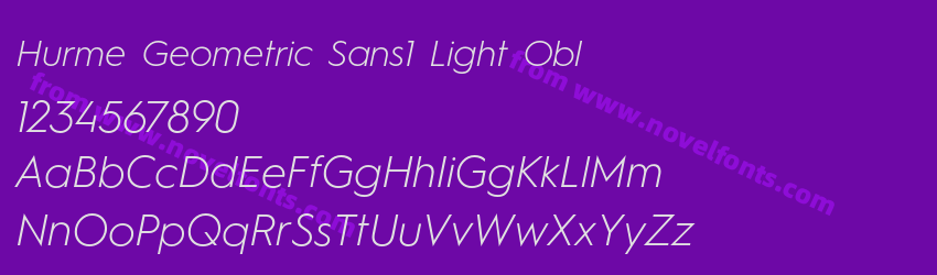 Hurme Geometric Sans1 Light OblPreview Hurme Geometric Sans1 Light OblPreview
