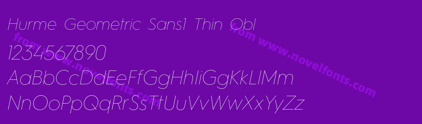 Hurme Geometric Sans1 Thin OblPreview Hurme Geometric Sans1 Thin OblPreview