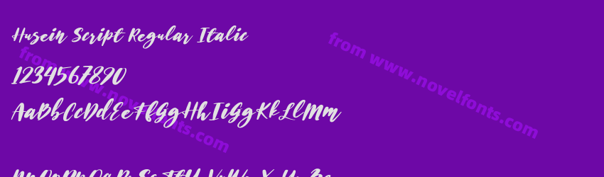 Husein Script Regular ItalicPreview Husein Script Regular ItalicPreview