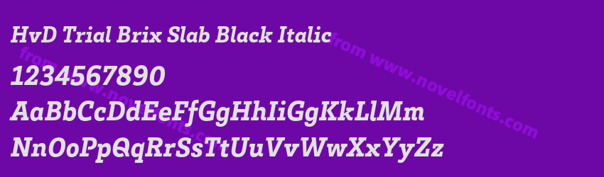 HvD Trial Brix Slab Black ItalicPreview HvD Trial Brix Slab Black ItalicPreview