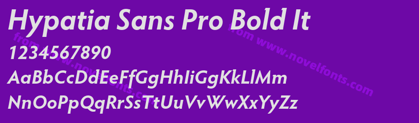 Hypatia Sans Pro Bold ItPreview Hypatia Sans Pro Bold ItPreview