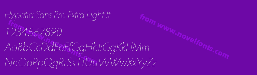 Hypatia Sans Pro Extra Light ItPreview Hypatia Sans Pro Extra Light ItPreview