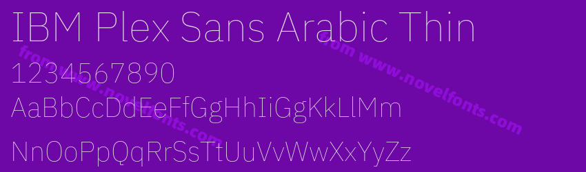 IBM Plex Sans Arabic ThinPreview IBM Plex Sans Arabic ThinPreview
