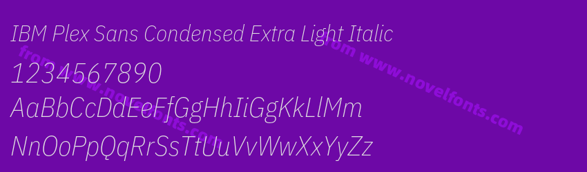 IBM Plex Sans Condensed Extra Light ItalicPreview IBM Plex Sans Condensed Extra Light ItalicPreview