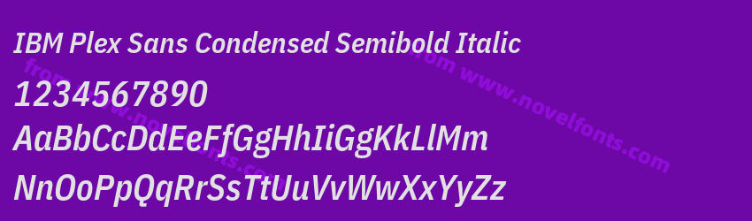 IBM Plex Sans Condensed Semibold ItalicPreview IBM Plex Sans Condensed Semibold ItalicPreview