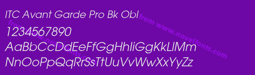 ITC Avant Garde Pro Bk OblPreview ITC Avant Garde Pro Bk OblPreview