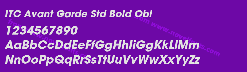 ITC Avant Garde Std Bold OblPreview ITC Avant Garde Std Bold OblPreview